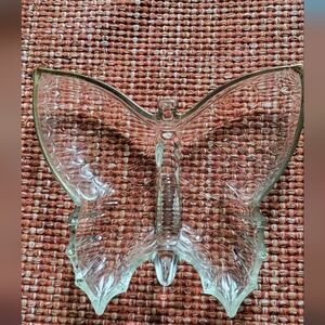 Glass butterfly dish